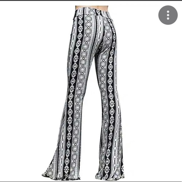 TEA  N  ROSE Black/White Wrap Leg  Pants . - Picture 5 of 6